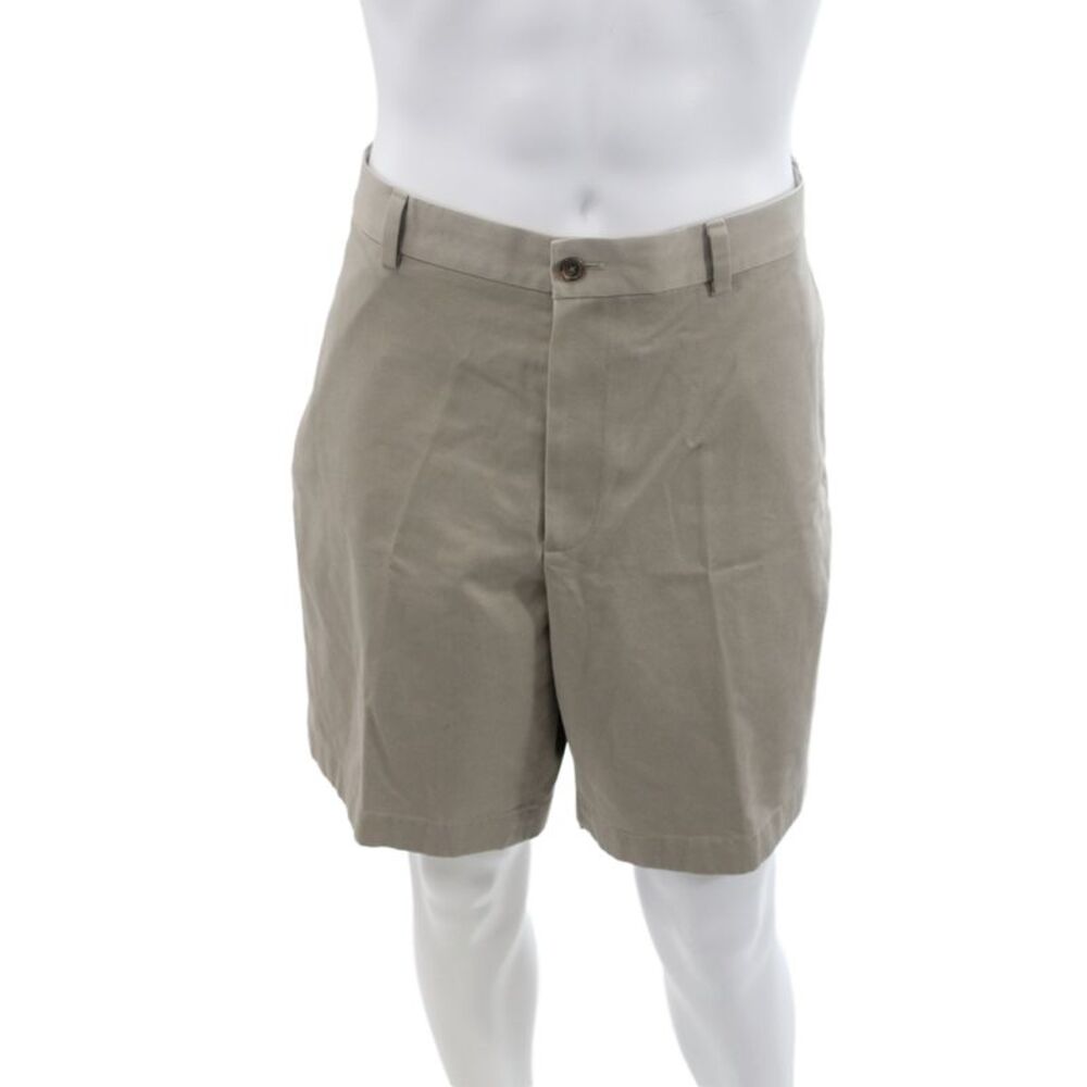Brooks Brothers Mens Beige Chino Shorts 100% Cotton Classic Size 36
